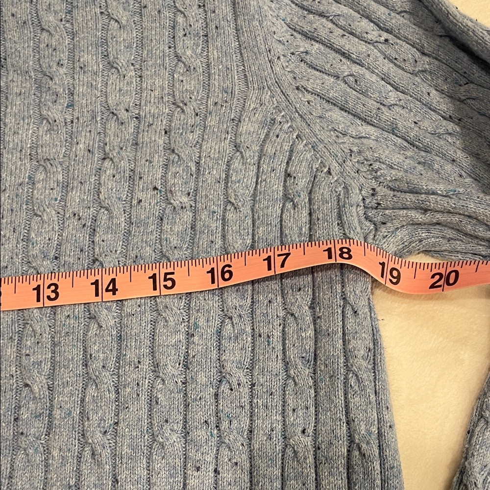 ☺️ Karen Scott Light Blue Cable Knit Sweater - Picture 4 of 7